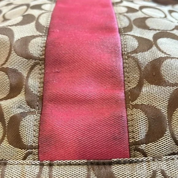 Coach Brown and Pink Signature Tote - Picture 5 of 11